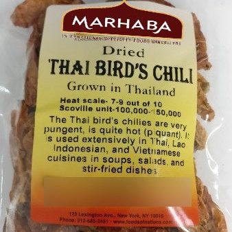 Thai Birds Chili, Dried Supply