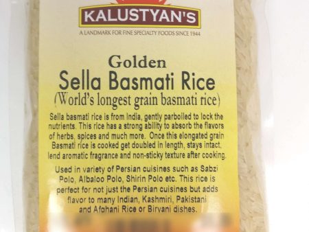 Basmati Rice, Golden Sella, Parboiled Discount