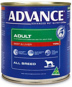 Advance Adult Dog Beef & Liver 700g 12 tray Fashion